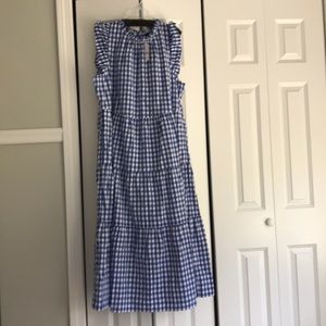 JCrew Tiered Ruffle Sleeve Dress